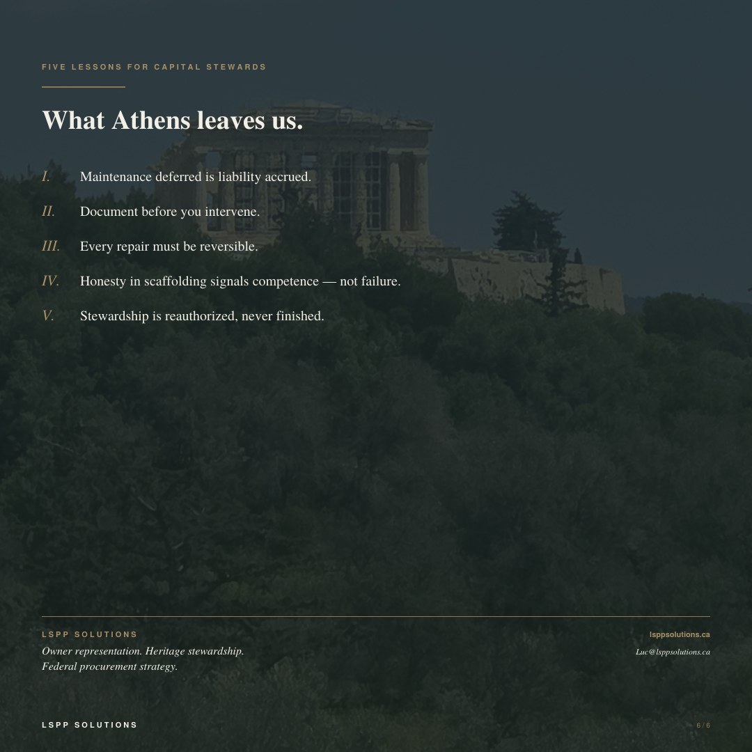 What Athens leaves us — five lessons