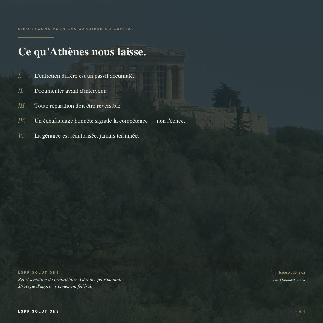 Ce qu’Athènes nous laisse&nbsp;: cinq leçons