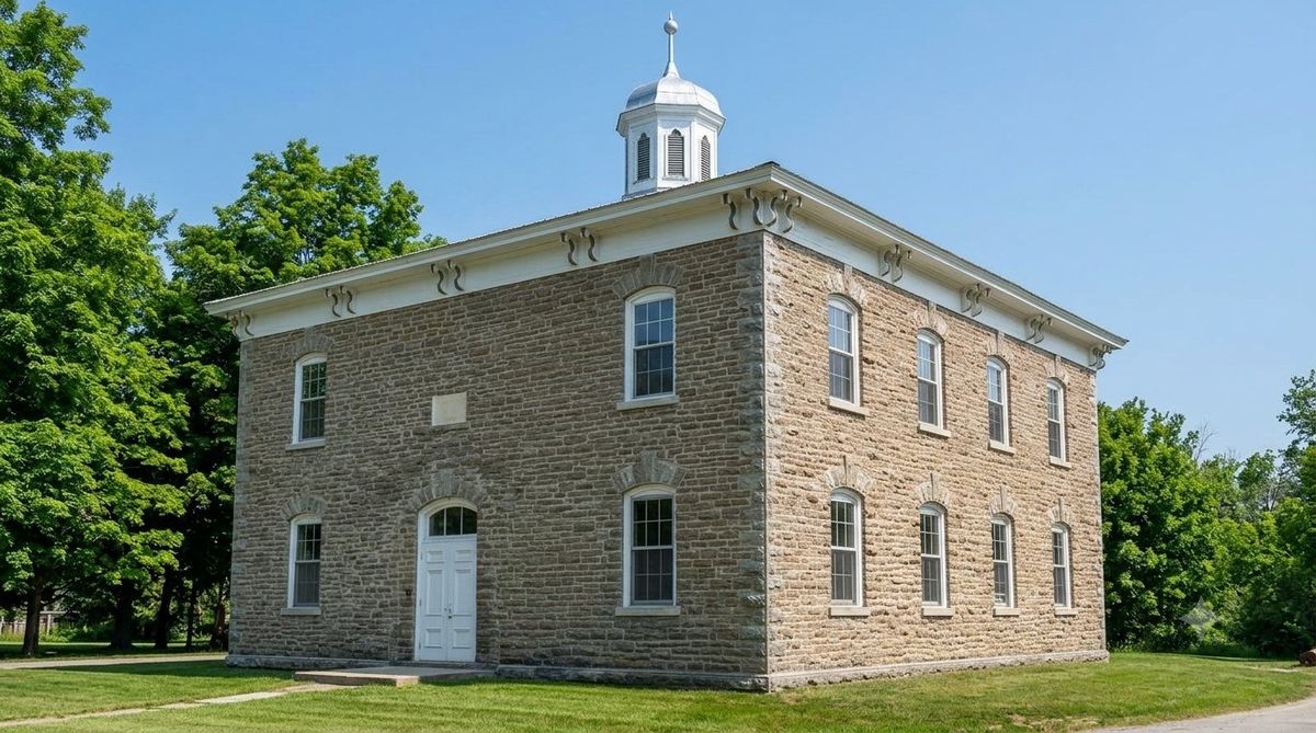 Hôtel de canton italianisant en pierre de taille avec coupole octogonale, réhabilitation patrimoniale dans l’Est ontarien